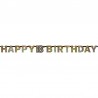 Pancarta Happy Birthday 18 cumpleaños Gold