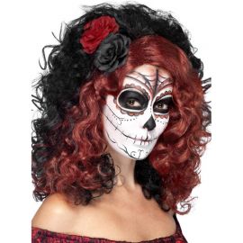 Peluca Rizada con Rosas