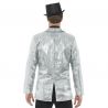 Chaqueta de Lentejuelas Plateada para Hombre
