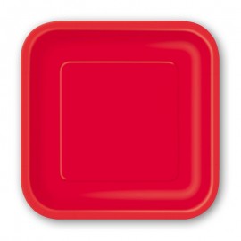 14 Platos Lisos Cuadrados 23 cm