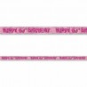 Cartel Happy Birthday 60 Años Rosa Glitz
