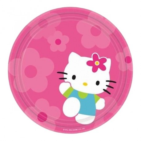 8 Platos Hello Kitty 23 cm