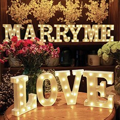Letras de Luces para Bodas